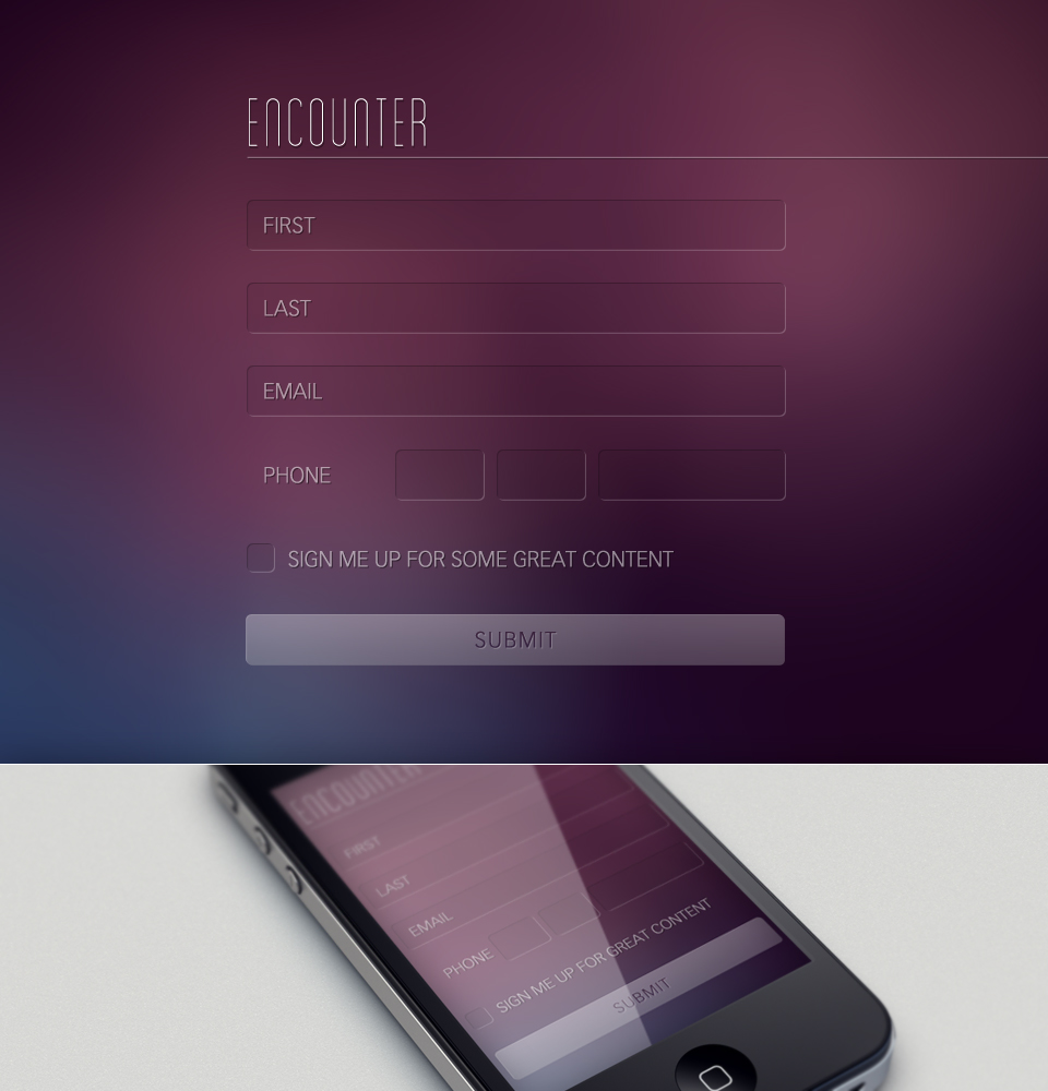 withjack responsive contact form web design concept
